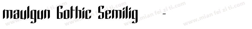 maulgun Gothic Semilig 亮体字体转换